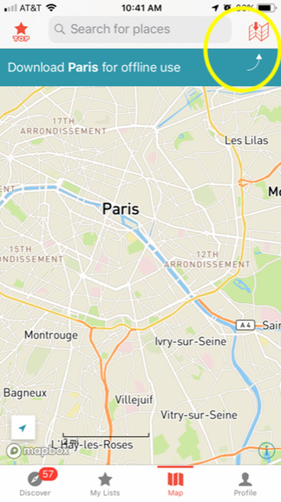 Ulmon CityMaps2Go Mobile Phone Screenshot
