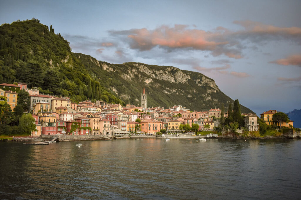 Varenna, Italy at sunset