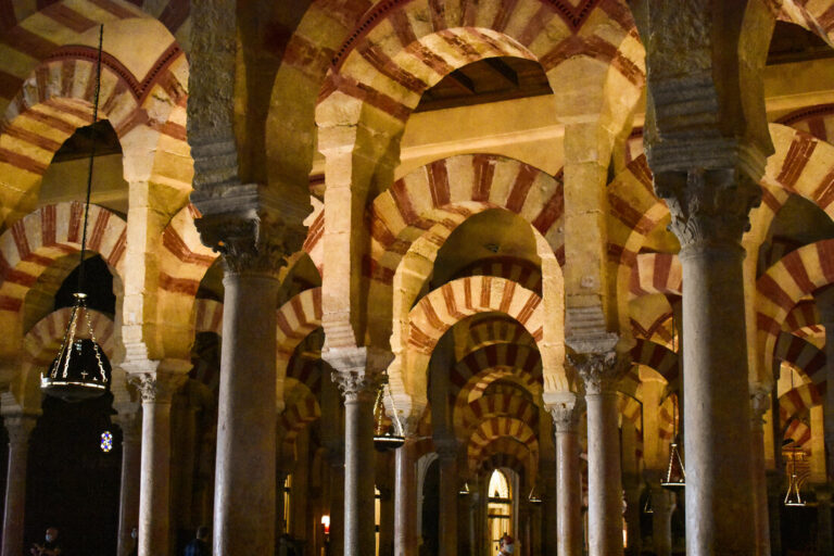 Inside the Mosque of Cordoba in southern Spain
