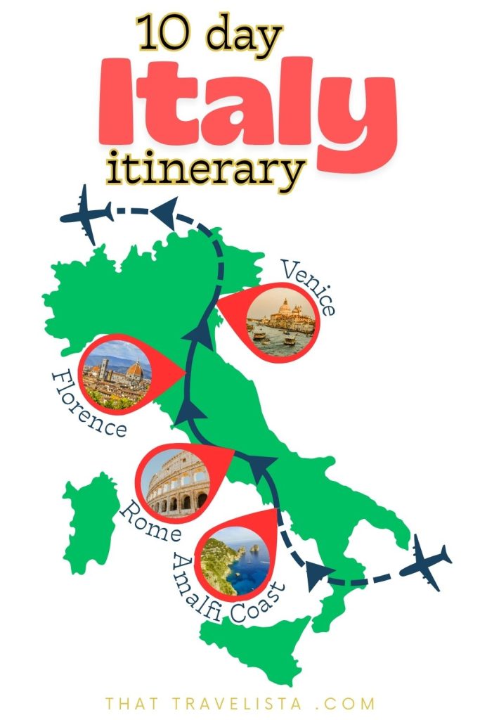 This Italy itinerary with the Amalfi Coast takes you through Positano, Amalfi, Capri, and Ravello before then heading up to Rome, Florence, and Venice.