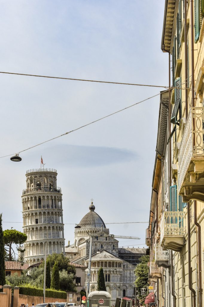 Leaning tower of Pisa from a distance