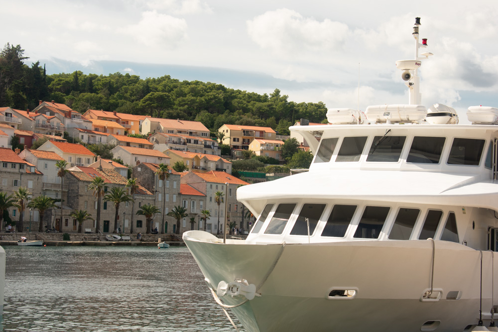 Boat in Korcula, Croatia