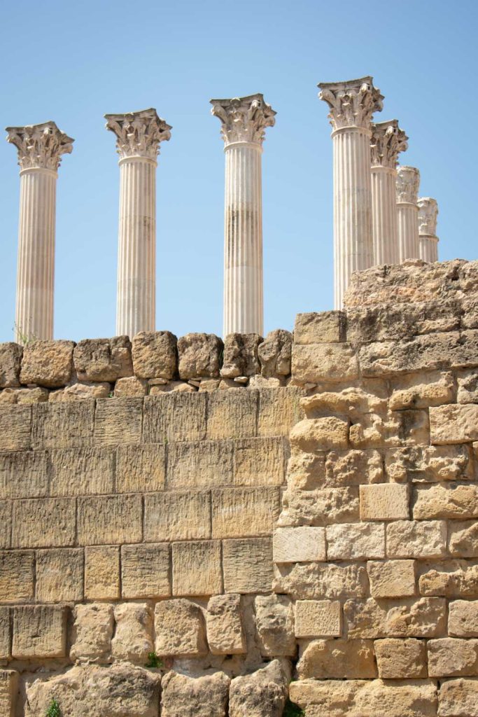 Roman temple ruins in Cordoba, Spain