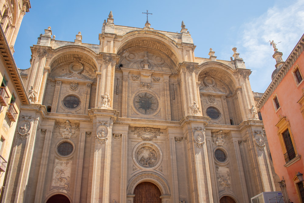 Facade of the Catedral Santa María de la Encarnación in Granada