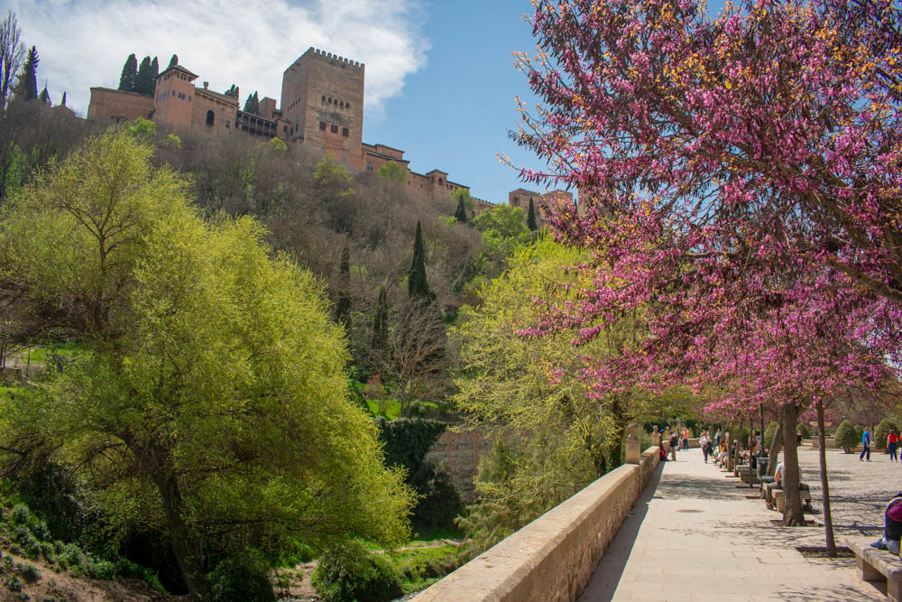 Paseo de los Tristes in Granada, Spain