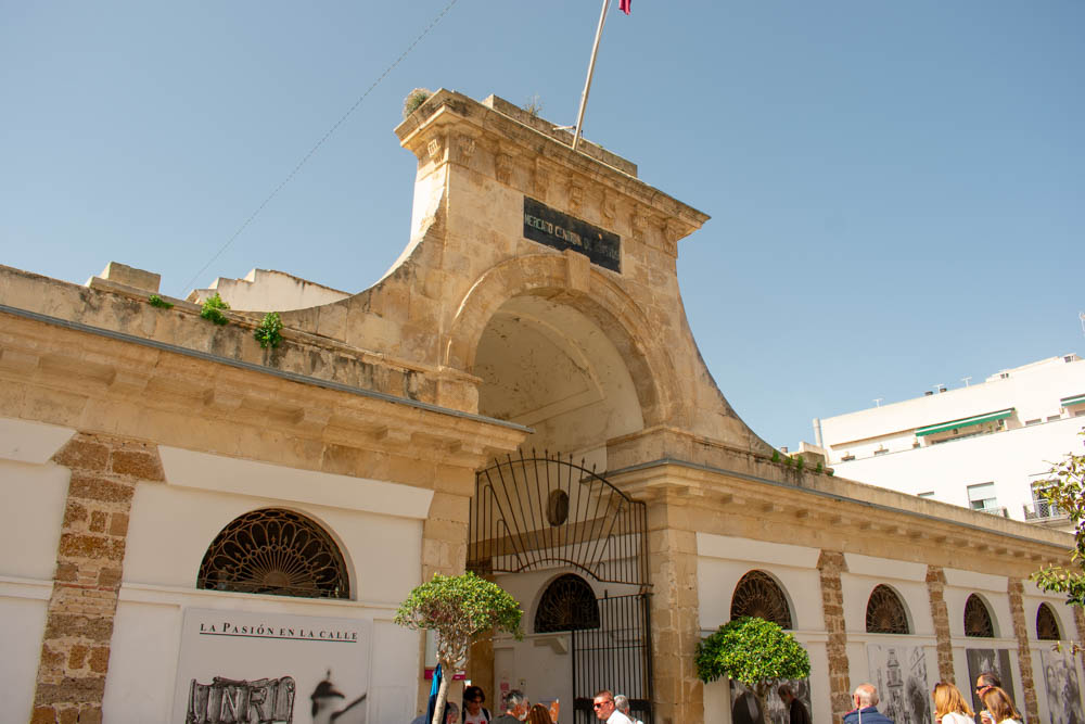 Entrance of the Mercado Central de Abastos in Cadiz