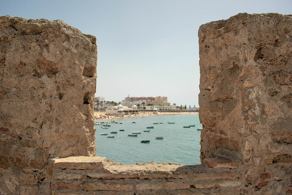 View of Playa de la Caleta from Castillo de Santa Catalina