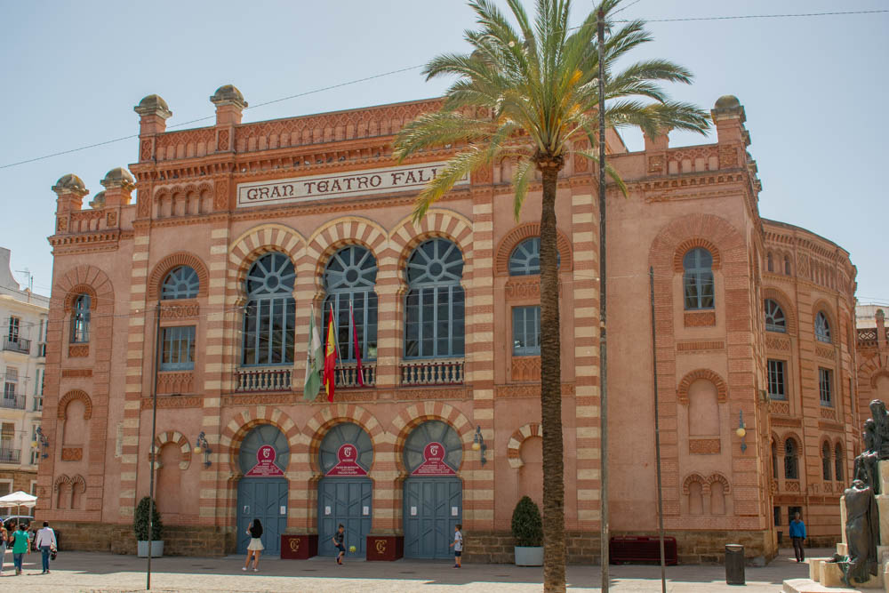 Front of Gran Teatro Falla in Cadiz