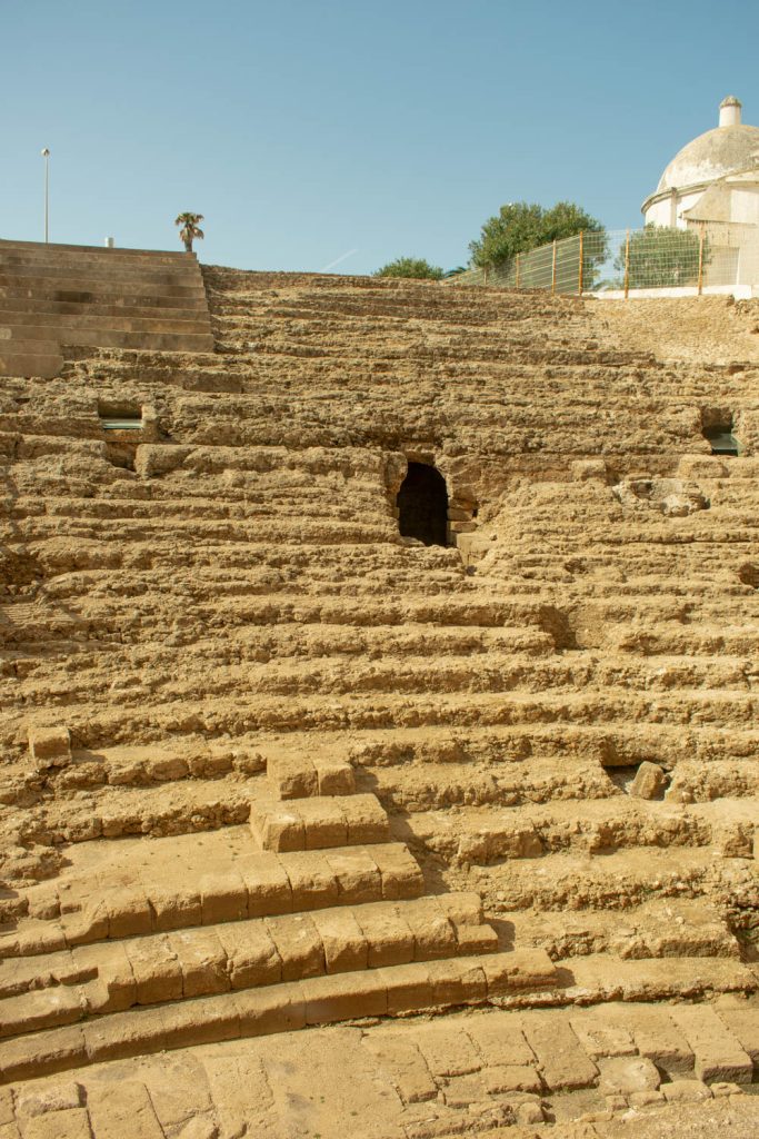 Steps of the Roman theater in Cadiz, Spain